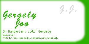 gergely joo business card